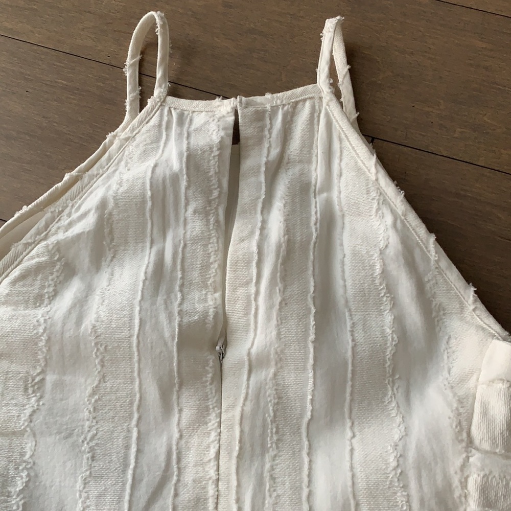 Anthropologie Theo Textured Romper XS White Like New Worn 2 Times - Picture 6 of 7